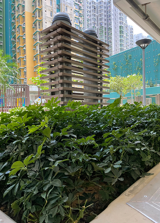 安泰邨安裝太陽能導光管道。